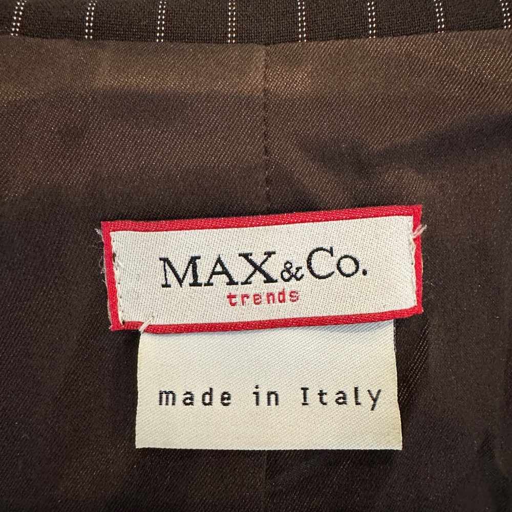 Max & Co. Chocolate Brown Pinstripe Blazer - Picture 4 of 5
